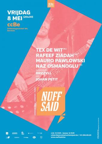 ‘NUFF SAID 8 mei 2015 met o.a. Rafeef Ziadah (VK) Mau