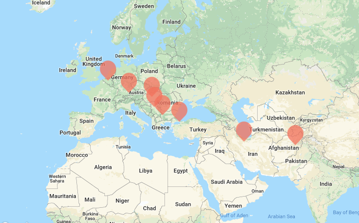 De tocht van 7000 kilometer en al zijn omzwervingen.